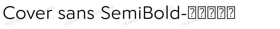 Cover sans SemiBold字体转换